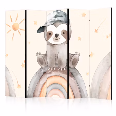 5-delad rumsavdelare - Happy Sloth Sloth in Muted