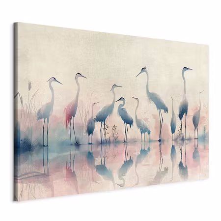 DIY canvastavla XXL - Birds by the lake