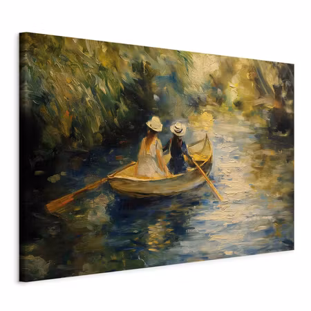 DIY canvastavla XXL - Boat crossing painting of