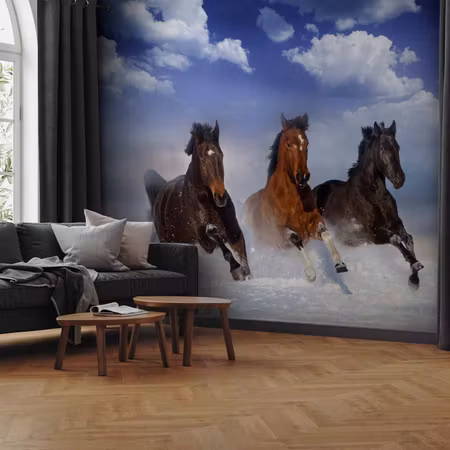 Fototapet - Horses in the Snow