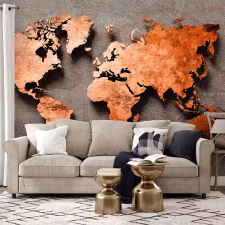 Fototapet - Copper Map