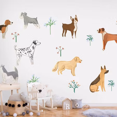 Fototapet - Doggies a Subtle Illustration For