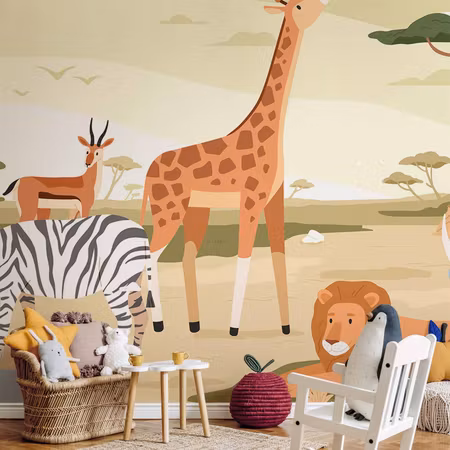 Fototapet - Animals From Jungle Vector