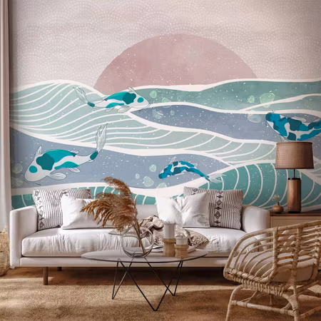Fototapet - Fish on the Waves