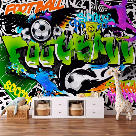 Fototapet - Football Graffiti