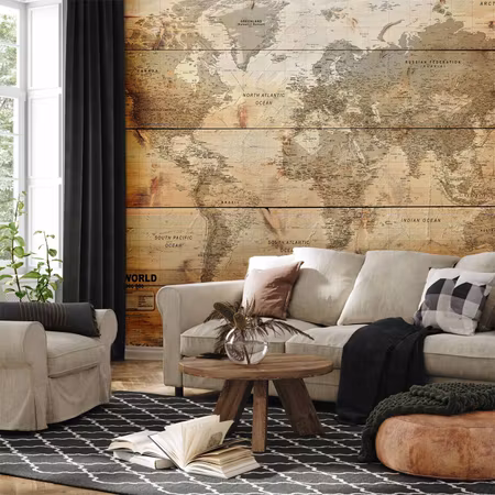 Fototapet - Map on Boards