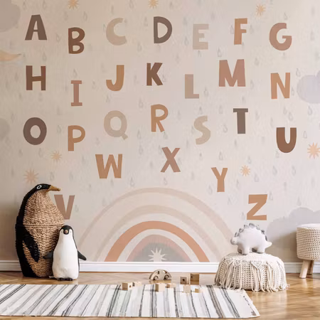 Fototapet - Letters in Soft Colours