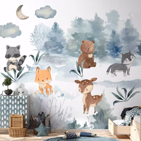 Fototapet - Forest Games Animals in a Forest