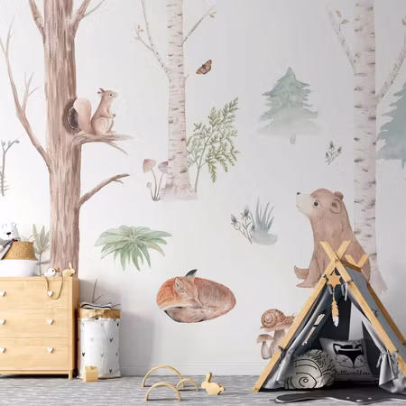 Fototapet - Subtle Illustration with Forest