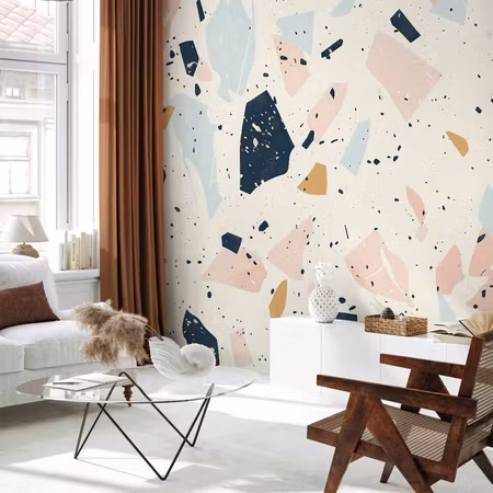 Fototapet - Terrazzo with Large Scaled Stones in