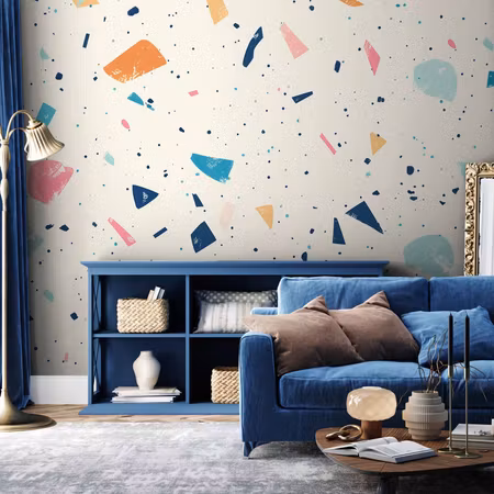 Fototapet - Terrazzo with Multicolored Large