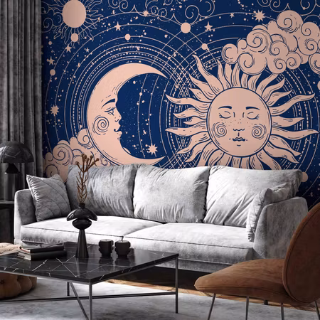 Fototapet - Cosmic Harmony Illustration of the Sun