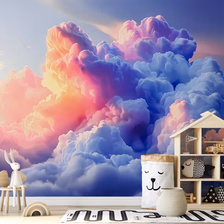 Fototapet - Clouds Like Painted Artistic Brushes