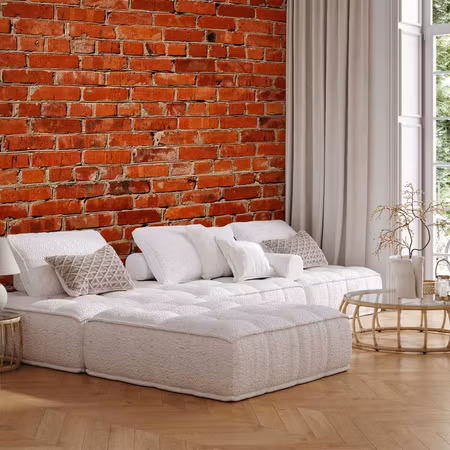 Fototapet - Old Wall Â Retro Style Red Brick Wall