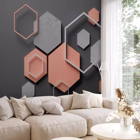 Fototapet - Hexagon Plan