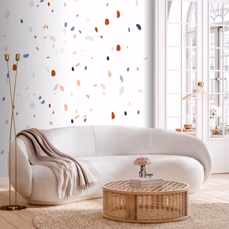 Fototapet - Classic Terrazzo on White Background