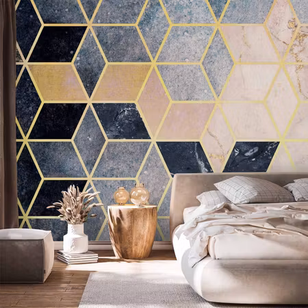Fototapet - Blue Geometric Pattern