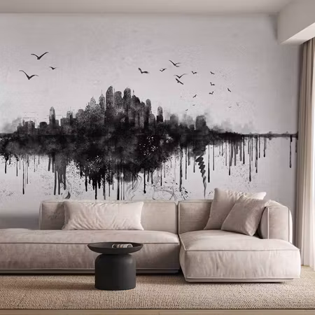 Fototapet - Big City Abstract City Skyline in
