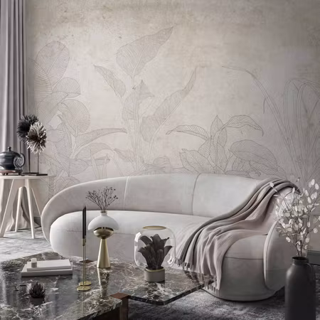 Fototapet - Subtle Exotic Plants