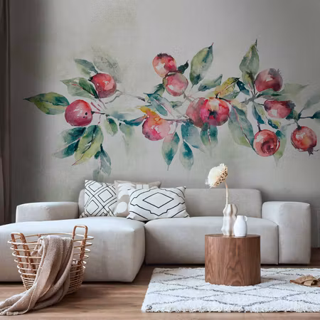 Fototapet - Apple Branch Landscape with a Plant