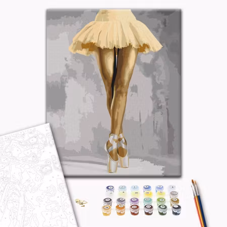 Måla efter nummer - Yellow ballerina