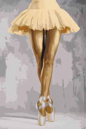 Måla efter nummer - Yellow ballerina