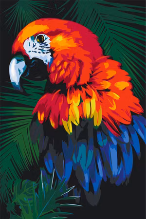 Måla efter nummer - Parrot