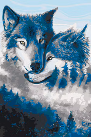 Måla efter nummer - Wolves in love