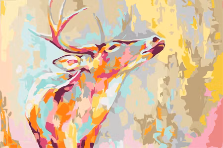 Måla efter nummer - Proud deer