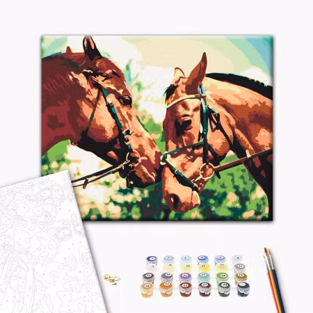 Måla efter nummer - Two horses
