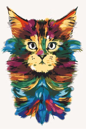 Måla efter nummer - Colourful mane