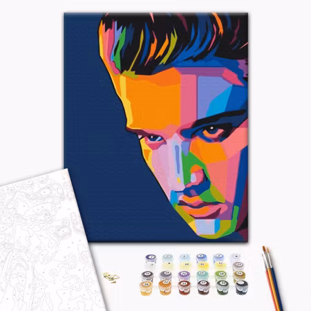 Måla efter nummer - Colourful elvis