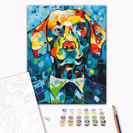 Måla efter nummer - Dog portrait