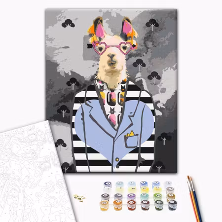 Måla efter nummer - Crazy alpaca