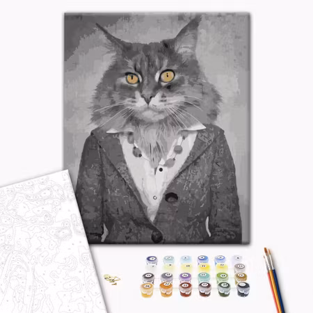 Måla efter nummer - Elegant cat