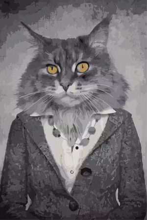 Måla efter nummer - Elegant cat