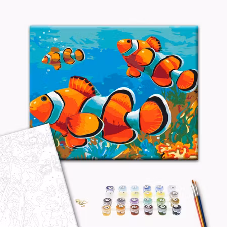 Måla efter nummer - Gold fishes