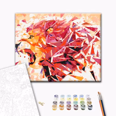 Måla efter nummer - Abstract lion