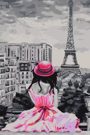 Måla efter nummer - Paris - eiffel tower view