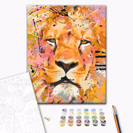 Måla efter nummer - Watchful lion