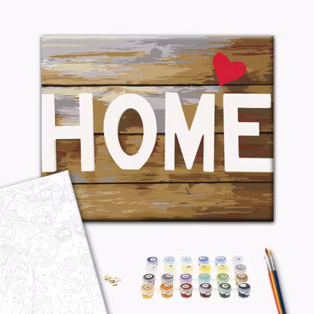 Måla efter nummer - Home with heart