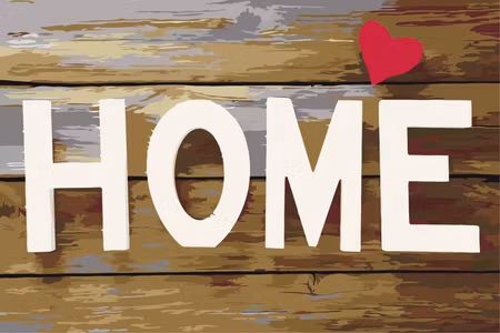 Måla efter nummer - Home with heart