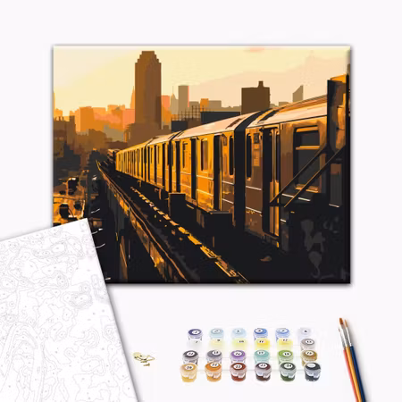 Måla efter nummer - New york subway