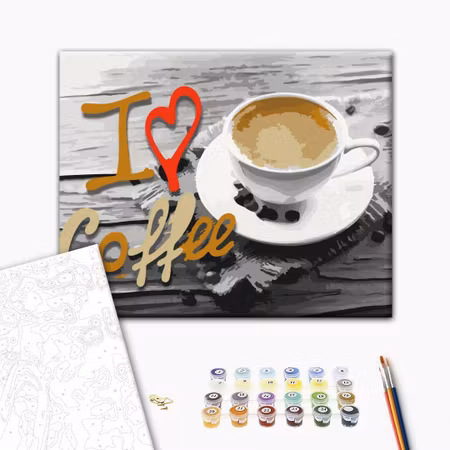 Måla efter nummer - I love coffee