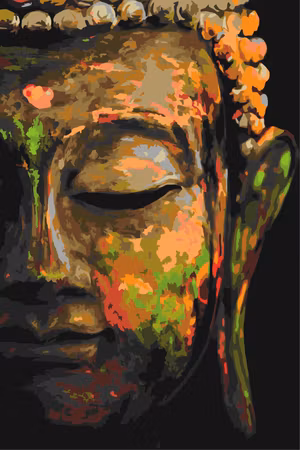 Måla efter nummer - Buddha in the shade