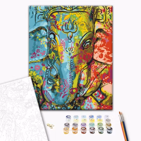 Måla efter nummer - Colourful ganesha