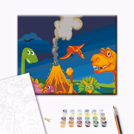 Måla efter nummer - Dinosaur world