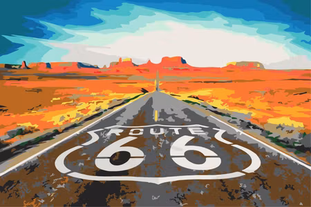 Måla efter nummer - Route 66