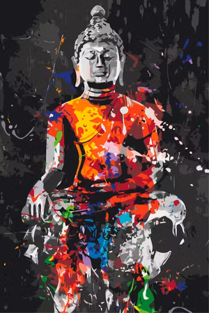 Måla efter nummer - Buddha in colours