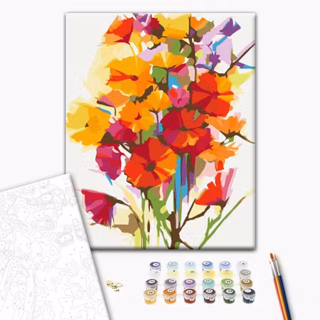 Måla efter nummer - Summer flowers